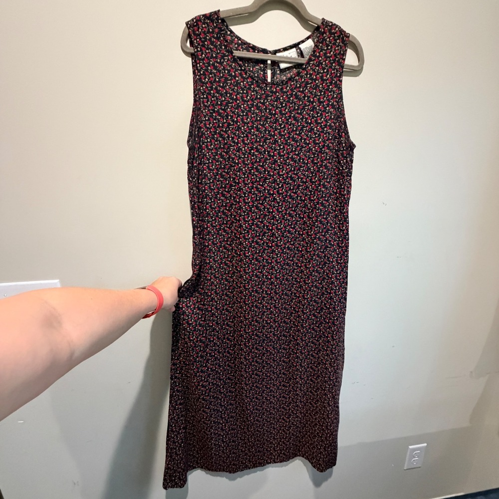 VTG Studio Ease Floral Maxi Dress Womens 16 Flowy Cottagecore 90s Drk Academia